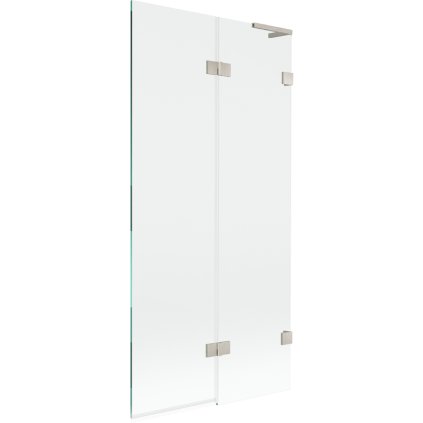 Mexen Lunar L, 2-krídlová vaňová zástena pravá 90 x 150 cm, číre sklo, brúsená oceľ, 897L-090-100-97-00-P