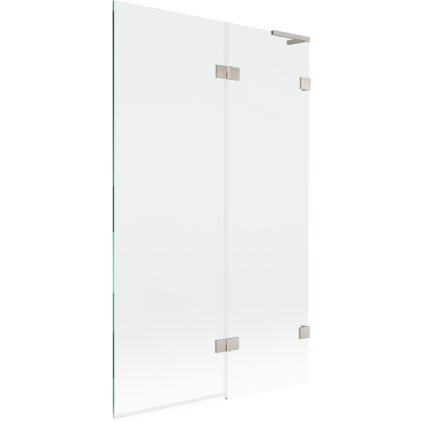 Mexen Lunar L, 2-krídlová vaňová zástena pravá 110 x 150 cm, číre sklo, brúsená oceľ, 897L-110-100-97-00-P