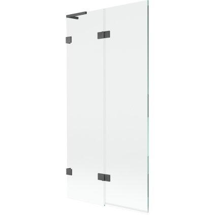 Mexen Lunar L, 2-krídlová vaňová zástena ľavá 90 x 150 cm, číre sklo, grafitová, 897L-090-100-66-00-L