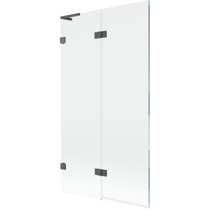 Mexen Lunar L, 2-krídlová vaňová zástena ľavá 100 x 150 cm, číre sklo, grafitová, 897L-100-100-66-00-L