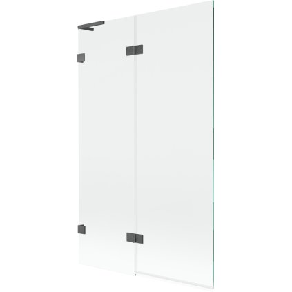 Mexen Lunar L, 2-krídlová vaňová zástena ľavá 110 x 150 cm, číre sklo, grafitová, 897L-110-100-66-00-L