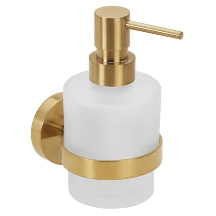 Sapho, X-ROUND GOLD dávkovač mydla 200ml, mliečne sklo, zlato mat, XR103GB