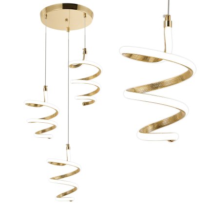 Toolight, LED závesné svietidlo 3x20W, 4000K, 4000lm, G075-3CPR, zlatá, OSW-08661