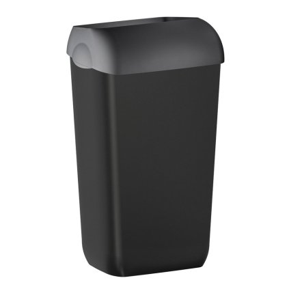 MARPLAST, COLORED nástenný odpadkový kôš s vekom 23 l, ABS, čierna mat, A74201NE-2