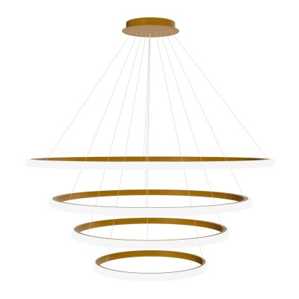 Toolight, závesné svietidlo 100cm, 60W, 3000K, LHJ010-CP4, zlatá matná, OSW-50003