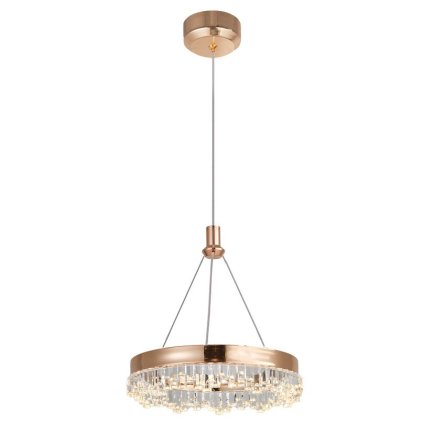 Toolight, závesné LED svietidlo 20cm, 12W, 3000K, LHJ097-CP, ružové zlato, OSW-60042