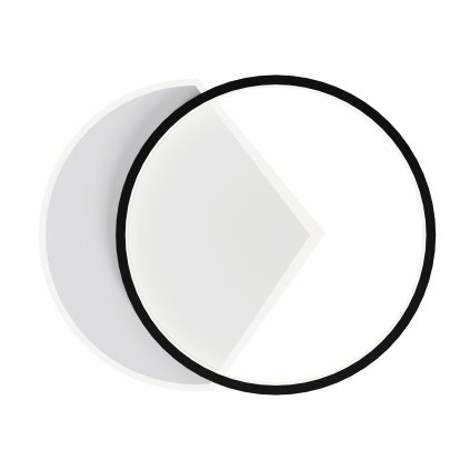 Toolight, stropné svietidlo 50cm, 30W, 3000K, LHJ076-C, čierna-biela, OSW-50037