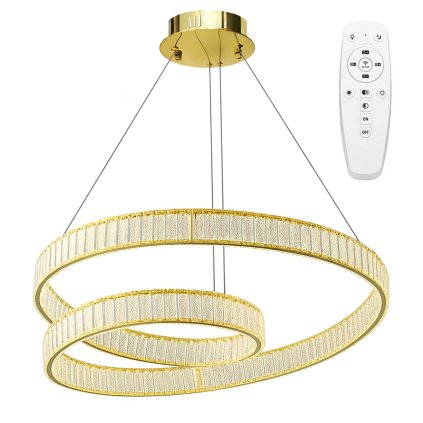 Toolight, LED závesné svietidlo 60cm, 72W, 3500lm, APP1767-CP, zlatá, OSW-04343