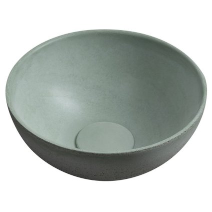 Sapho, MINOR betónové umývadlo na dosku, priemer 26cm, zelená matná, MR26023