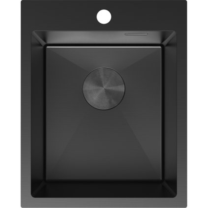 Mexen Solix, 1-komorový nerezový drez 400 x 500 mm, čierna, 6406401000-70