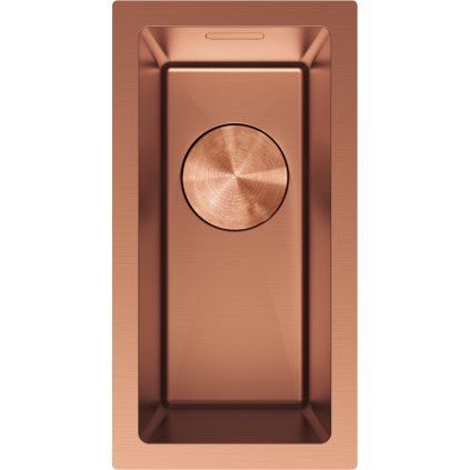 Mexen Trixo, 1-komorový nerezový drez 230 x 440 mm, brúsená meď, 6411221000-65