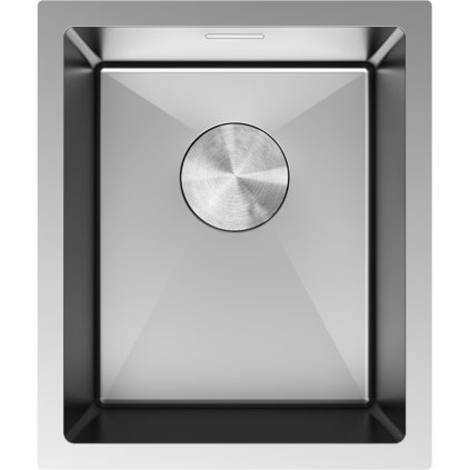 Mexen Trixo, 1-komorový nerezový drez 370 x 440 mm, brúsená oceľ, 6412371000-01
