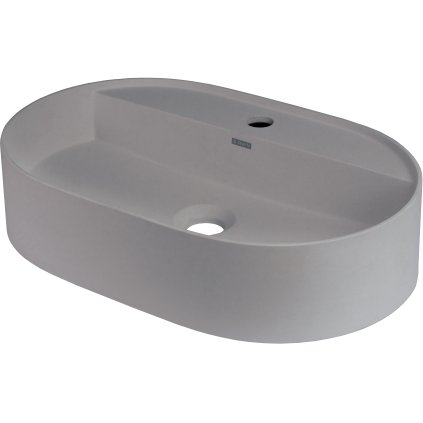 Deante Silia, granitové umývadlo na dosku 550x350x125 mm, šedá metalíza, DEA-CQS_SU6B
