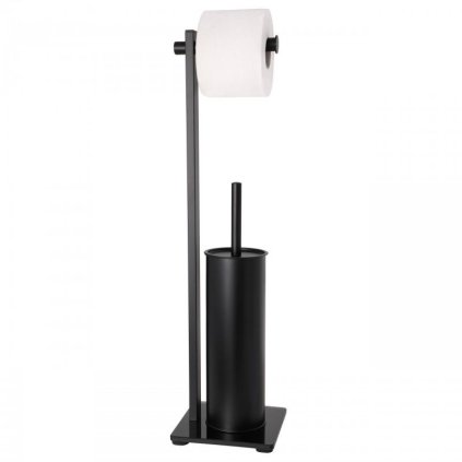 Erga Luki, držiak na toaletný papier a WC kefu 2v1, čierna matná, ERG-YKA-P.LUKI-FB