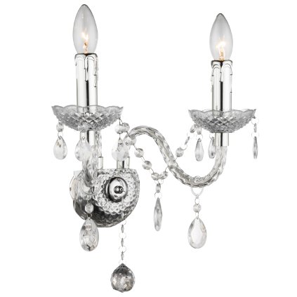 Toolight, nástenné svietidlo 2xE14, EBT017-2W, priahľadná, OSW-01232