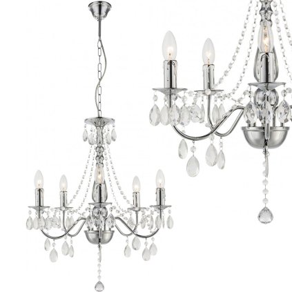 Toolight, stropné svietidlo 5xE14, EBT014-5CP, chróm, OSW-01249