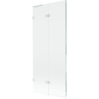 Mexen Lunar L, 2-krídlová vaňová zástena ľavá 80 x 150 cm, 8mm číre sklo, biely profil, 897L-080-100-20-00-L