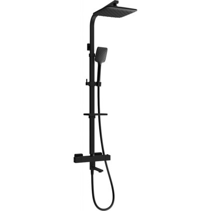 Mexen - CQ62 sprchový set s termostatickou batériou Cube, čierna,779106295-70