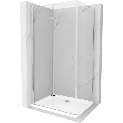Mexen Lima sprchovací kút 120x80cm, 6mm sklo, chrómový profil - číre sklo + Slim sprchová vanička - 856-120-080-00-00-4010