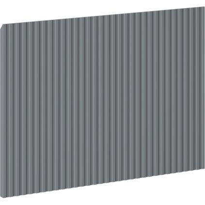 Mexen, Rýhované čelo pre korpus kúpeľňovej skrinky 60 x 43,5 cm, matný grafit - 91A20-0600-470-1-66