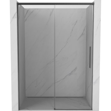 Mexen Rox, posuvné sprchové dvere 160 cm, 8mm číre sklo, brúsený grafit profil, 8C2-160-000-66-00