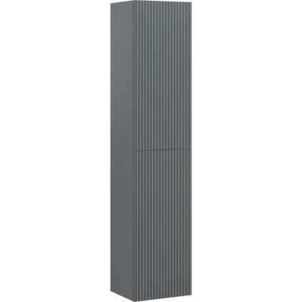 Mexen Rivel, kúpeľňový podstavec 35 cm, 2 dvierka, drážkovaný, grafitová matná, 91A21-03016-2-BF66