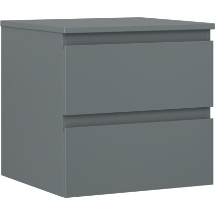 Mexen Orio, kúpeľňová skrinka 50 cm s hornou časťou, 2 zásuvky, grafitová matná, 91A10-05047-2-BFFC66