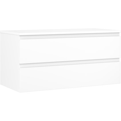 Mexen Orio, kúpeľňová skrinka 100 cm s hornou časťou, 2 zásuvky, biela matná, 91A10-10047-2-BFFC01