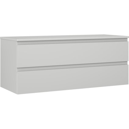Mexen Orio, kúpeľňová skrinka 120 cm s hornou časťou, 2 zásuvky, šedá mantá, 91A10-12047-2-BFFC62
