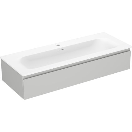 Mexen Orio, kúpeľňová skrinka 120 cm s umývadlom Vela, 1 zásuvka, šedá matná/biela matná, 91A10-12023-1-BF62-W23M01