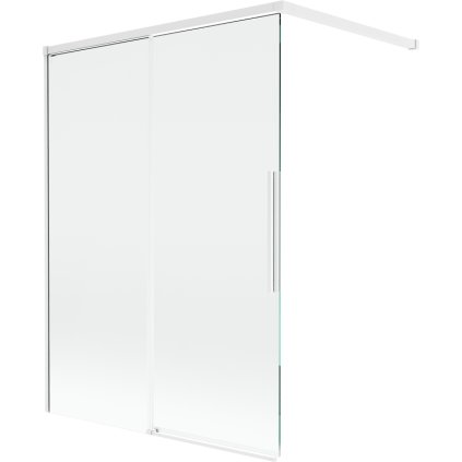 Mexen Rox, 2-krídlová posuvná vaňová zástena 120 x 150 cm, 8mm číre sklo, biely profil, 8C9-120-003-20-00