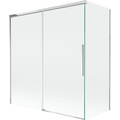 Mexen Rox, 2-krídlová posuvná vaňová zástena 150 + 70 x 150 cm, 8mm číre sklo, chrómový profil, 8C9-150-070-01-00