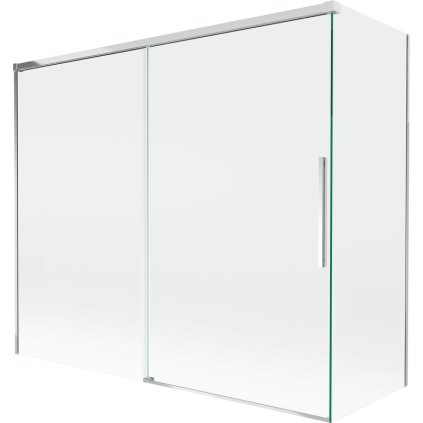 Mexen Rox, 2-krídlová posuvná vaňová zástena 180 + 80 x 150 cm, 8mm číre sklo, chrómový profil, 8C9-180-080-01-00