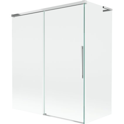 Mexen Rox, L posuvná 2-krídlová vaňová zástena 140 + 70 x 150 cm, 8mm číre sklo, chrómový profil, 8C9L-140-070-01-00