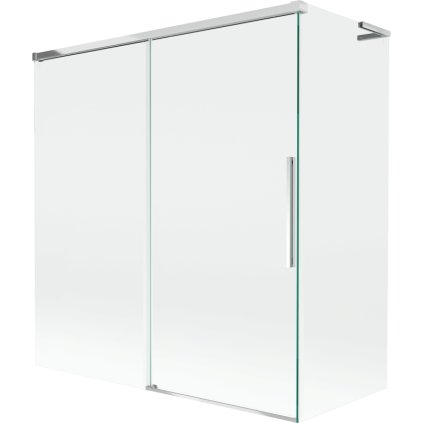 Mexen Rox, L posuvná 2-krídlová vaňová zástena 150 + 70 x 150 cm, 8mm číre sklo, chrómový profil, 8C9L-150-070-01-00