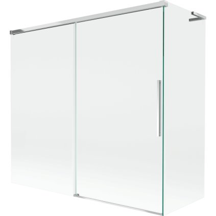 Mexen Rox, L posuvná 2-krídlová vaňová zástena 170 + 70 x 150 cm, 8mm číre sklo, chrómový profil, 8C9L-170-070-01-00