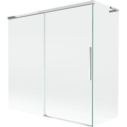Mexen Rox, L posuvná 2-krídlová vaňová zástena 160 + 75 x 150 cm, 8mm číre sklo, chrómový profil, 8C9L-160-075-01-00