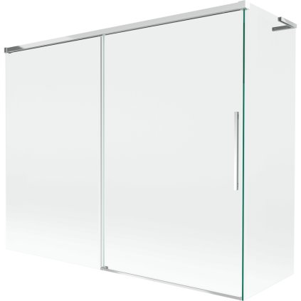 Mexen Rox, L posuvná 2-krídlová vaňová zástena 190 + 90 x 150 cm, 8mm číre sklo, chrómový profil, 8C9L-190-090-01-00