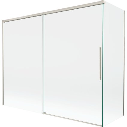 Mexen Rox, 2-krídlová posuvná vaňová zástena 190 + 90 x 150 cm, 8mm číre sklo, oceľový profil, 8C9-190-090-97-00