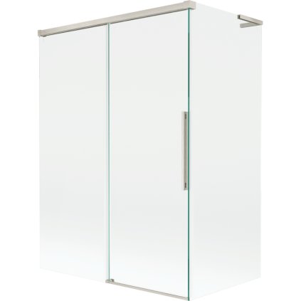 Mexen Rox, L posuvná 2-krídlová vaňová zástena 120 + 70 x 150 cm, 8mm číre sklo, oceľový profil, 8C9L-120-070-97-00