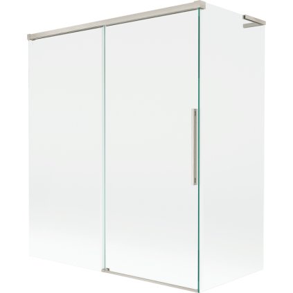 Mexen Rox, L posuvná 2-krídlová vaňová zástena 140 + 70 x 150 cm, 8mm číre sklo, oceľový profil, 8C9L-140-070-97-00
