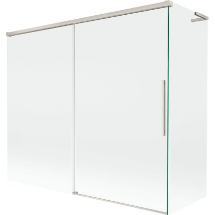 Mexen Rox, L posuvná 2-krídlová vaňová zástena 180 + 80 x 150 cm, 8mm číre sklo, oceľový profil, 8C9L-180-080-97-00