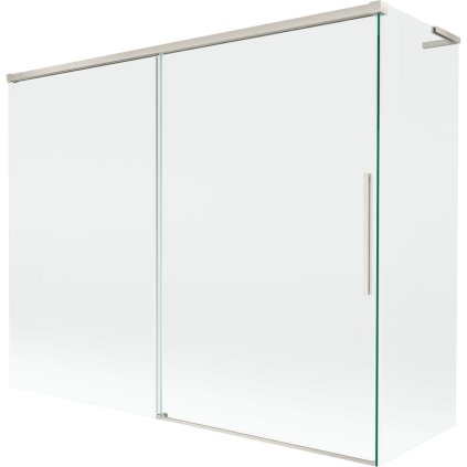 Mexen Rox, L 2-krídlová posuvná vaňová zástena 190 + 90 x 150 cm, 8mm číre sklo, oceľový profil, 8C9L-190-090-97-00