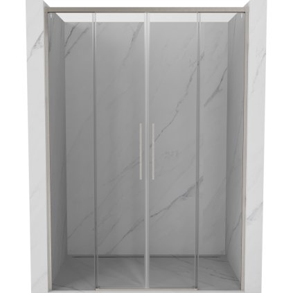 Mexen Rox, posuvné sprchové dvere 150 cm, 8mm číre sklo, oceľový profil, 8C2-150-002-97-00