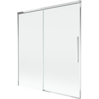 Mexen Rox, 2-krídlová posuvná vaňová zástena 150 x 150 cm, 8mm číre sklo, chrómový profil, 8C9-150-001-01-00