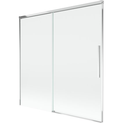 Mexen Rox, 2-krídlová posuvná vaňová zástena 160 x 150 cm, 8mm číre sklo, chrómový profil, 8C9-160-001-01-00