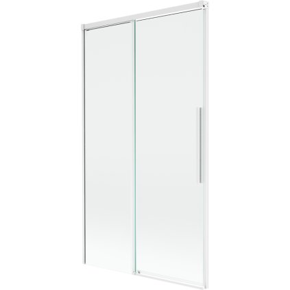 Mexen Rox, 2-krídlová posuvná vaňová zástena 100 x 150 cm, 8mm číre sklo, biely profil, 8C9-100-001-20-00