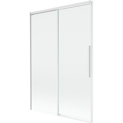 Mexen Rox, 2-krídlová posuvná vaňová zástena 120 x 150 cm, 8mm číre sklo, biely profil, 8C9-120-001-20-00