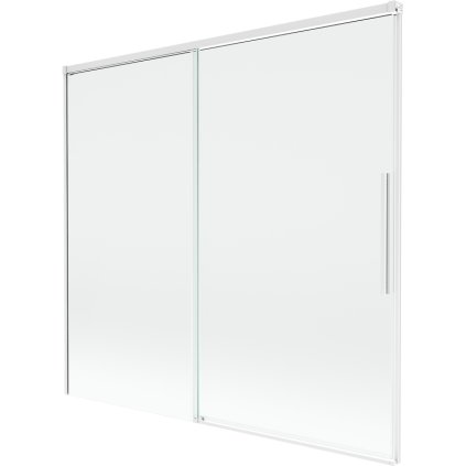 Mexen Rox, 2-krídlová posuvná vaňová zástena 170 x 150 cm, 8mm číre sklo, biely profil, 8C9-170-001-20-00