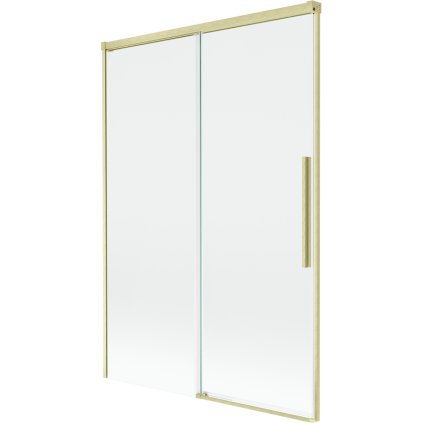 Mexen Rox, 2-krídlová posuvná vaňová zástena 120 x 150 cm, 8mm číre sklo, zlatý matný profil, 8C9-120-001-55-00